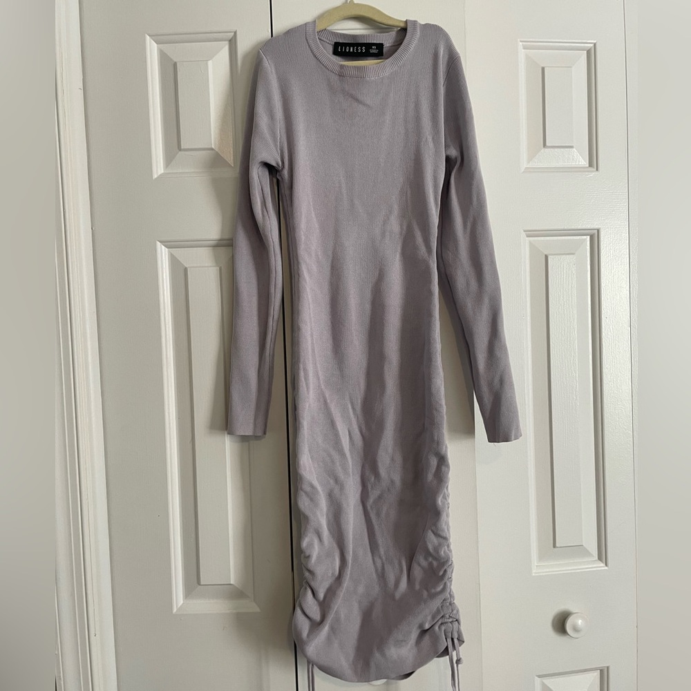 Lavender Dress with ties at the side